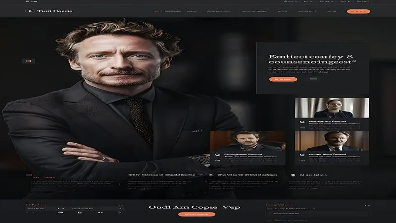Modern business website design showcase
